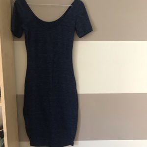 Dynamite - Women’s Blue Heathered Midi Dress - XS